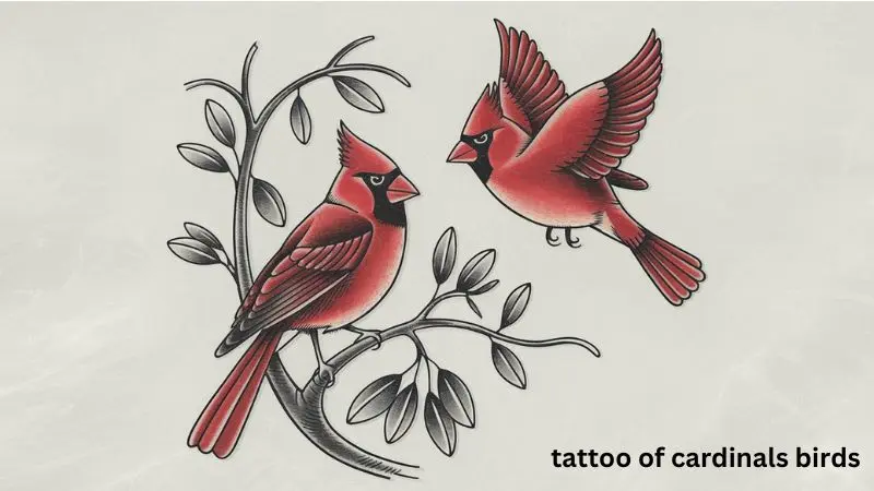 Tattoo Of Cardinals Birds