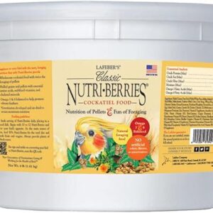 Nutri-Berries Classic Bird Food for Cockatiels – Non-GMO, Human-Grade Quality, 4 lb by Lafeber’s