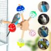 Oiibo Rotating Perch Bird Toy with Bell and Balls