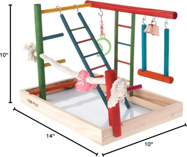 Penn-Plax Bird Life Wooden Playpen – Ideal for Cockatiels and Conures – Spacious Design