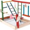 Penn-Plax Bird Life Wooden Playpen – Ideal for Cockatiels and Conures – Spacious Design