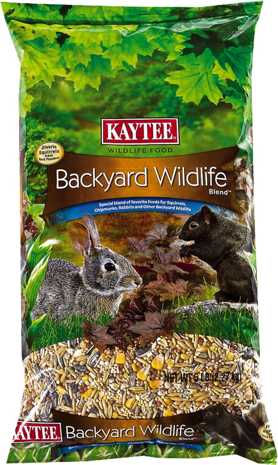 Kaytee Backyard Wildlife Food Blend for Squirrels, Chipmunks, Rabbits, and Other Backyard Animals – 5 Pounds